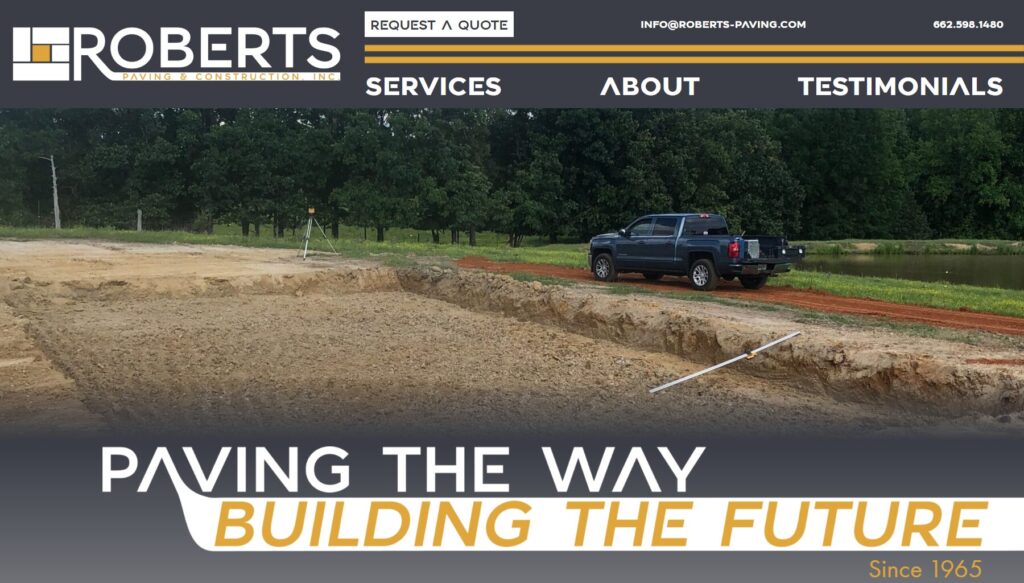 Roberts Paving and Construction Hero
