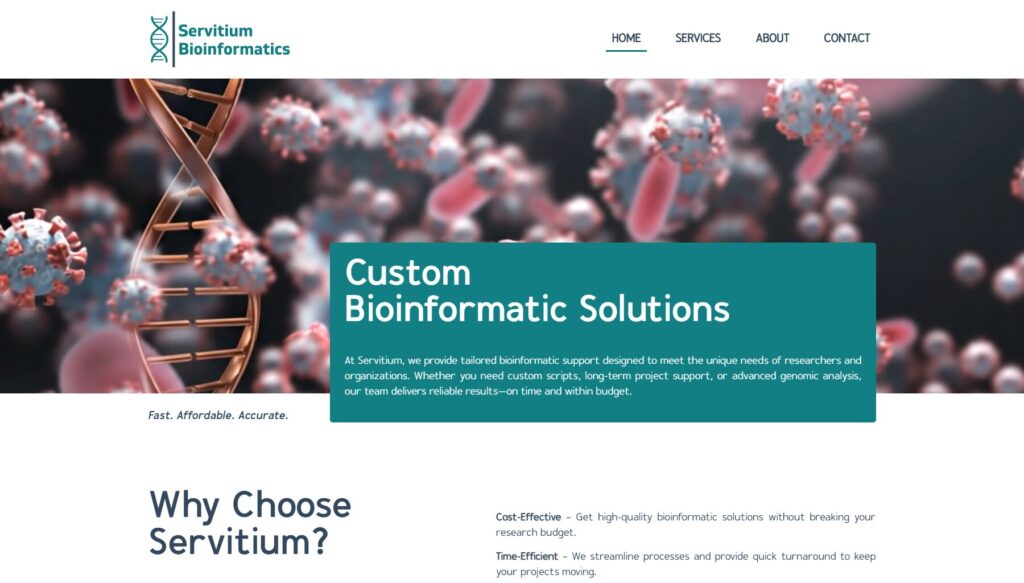Servitium BioInformatics Hero
