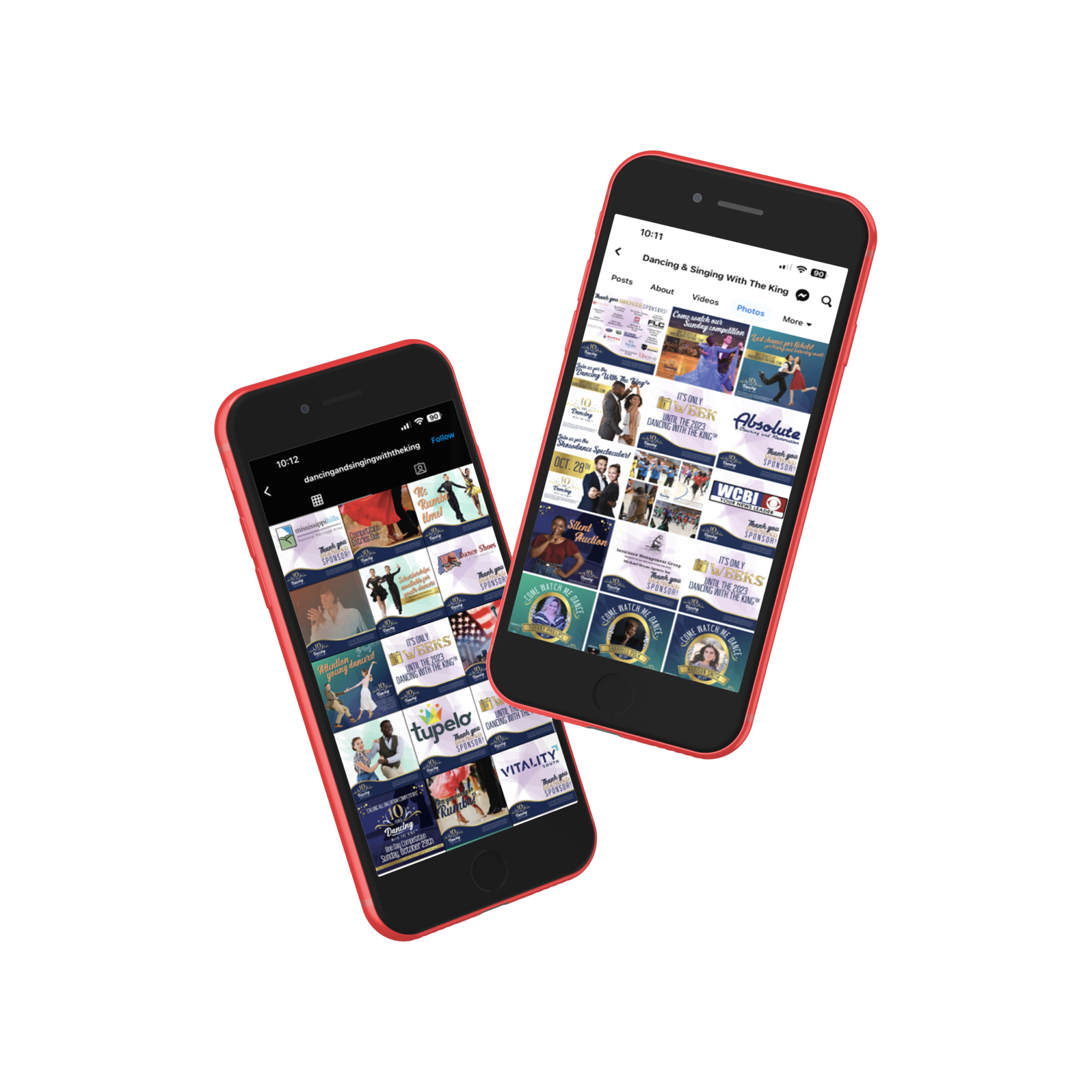 Dancing With The King™ Social Feed Mockup